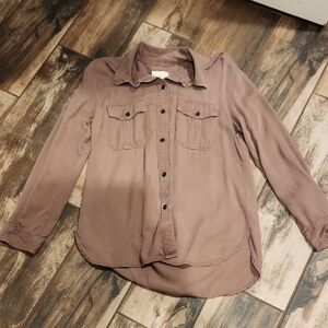 Women's Button-Up Shirt in Brown